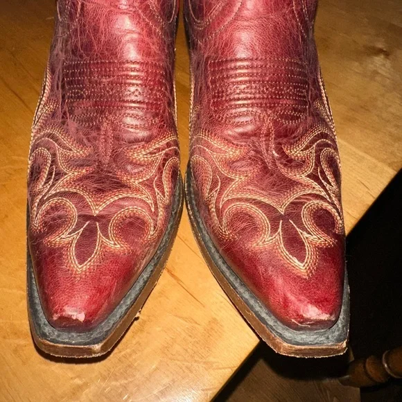 Ariat Hazen Western Boots Red 9B - Picture 4 of 9